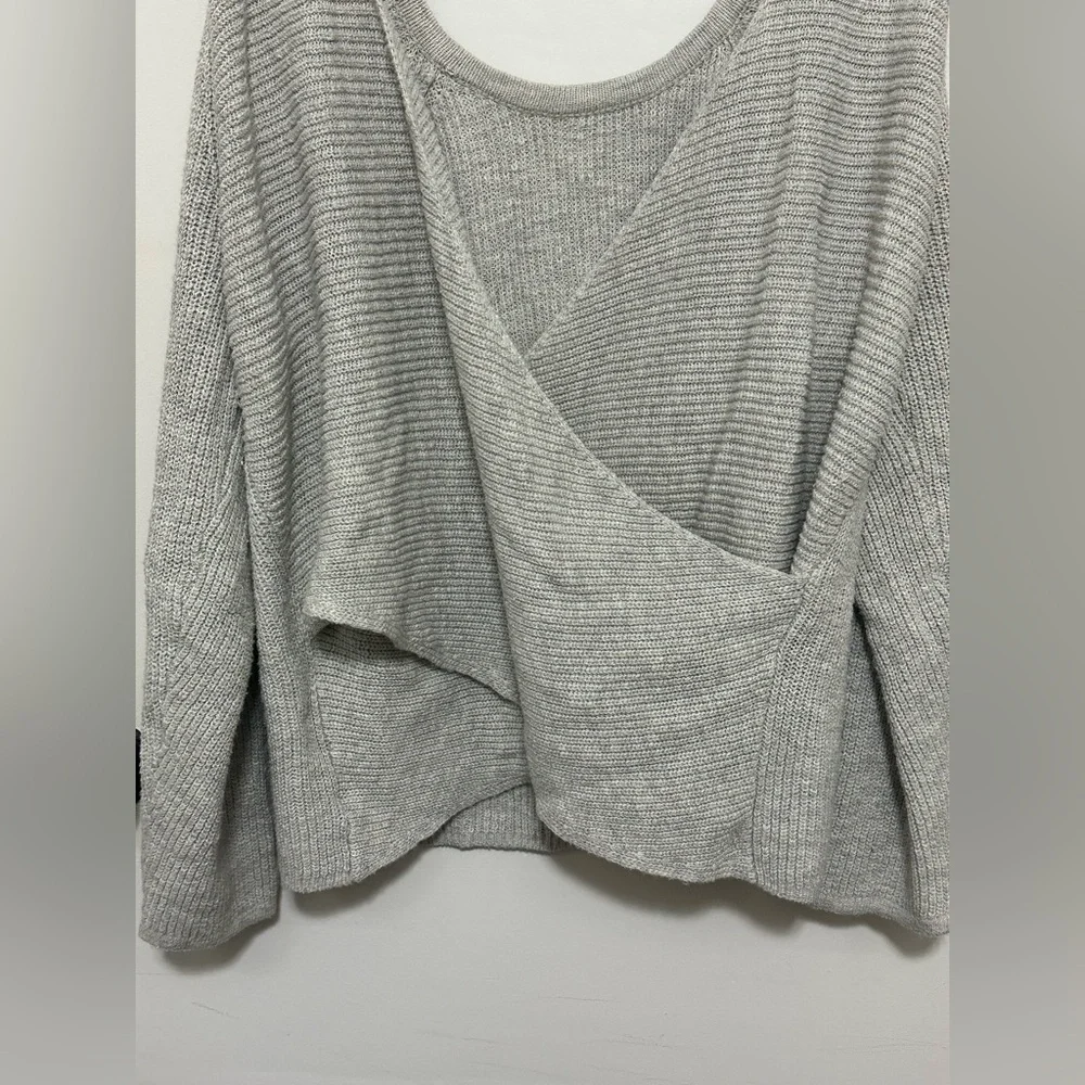 Soft Aerie Sweater with Crisscross Back - Gray - Picture 7 of 9